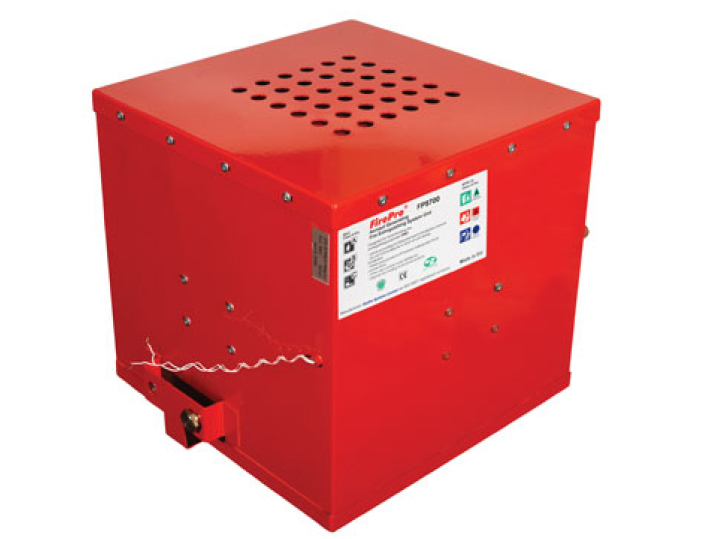 FP-5700 Najveći model FirePro generatora. Dolazi sa nosačem za montažu. Aktivira se električnim ili termičkim aktivatorom, odnosno samostalno na 300 C. Zbog dužine mlaza aerosola na izlazu idealan je za prostore sa visinom preko 4 m. Isporučuje se serijski sa nosačima za montažu.
